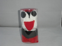 Kindermtze Pinguin schwarz/wei/rot - 00104