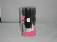 Kindermtze Panda pink / schwarz  - 00093