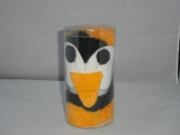 Kindermtze Pinguin schwarz/wei/gelb - 00102