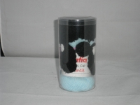 Kindermtze Panda hellblau / schwarz  - 00090