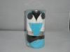 Kindermtze Pinguin schwarz/wei/trkis - 00100
